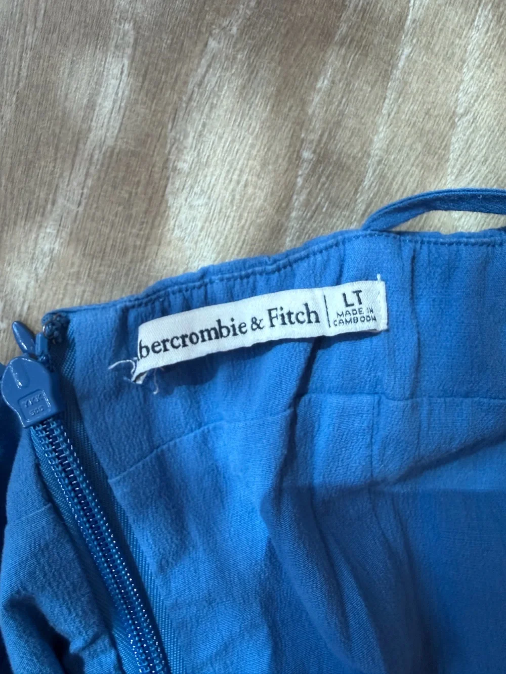 Abercrombie and Fitch Square-Neck Blue Maxi Dress with Wide Straps